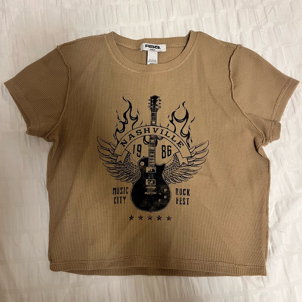 RSQ Nashville Graphic Tee in Tan